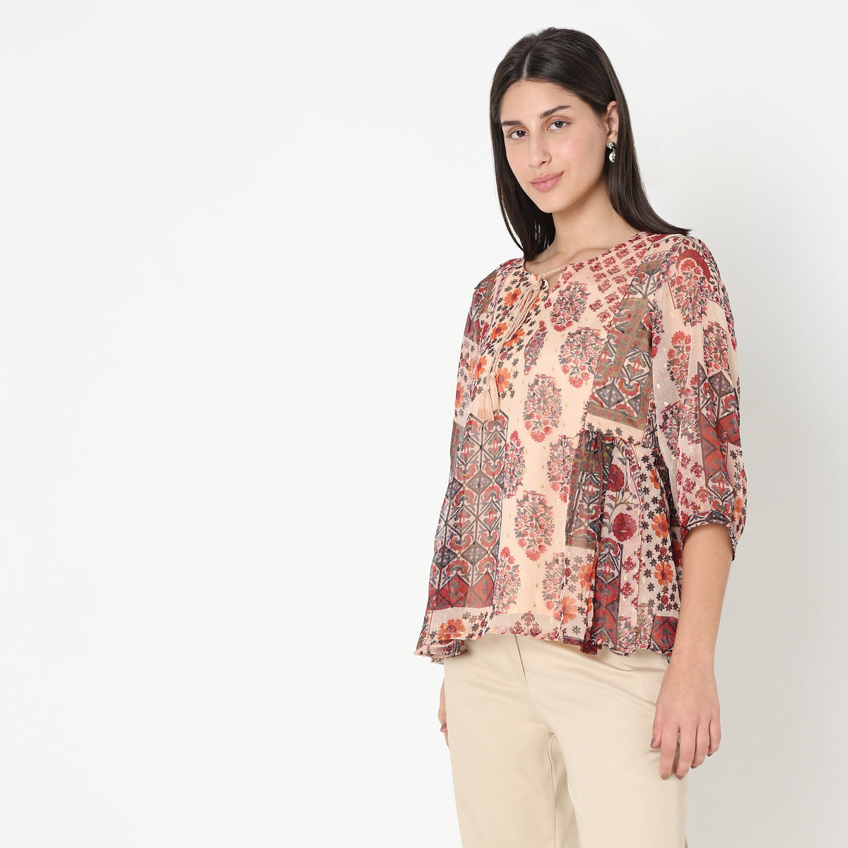 Regular Fit Printed Top