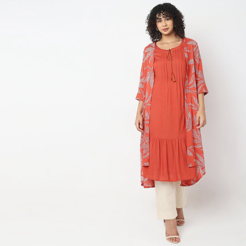 Straight Fit Printed Kurta