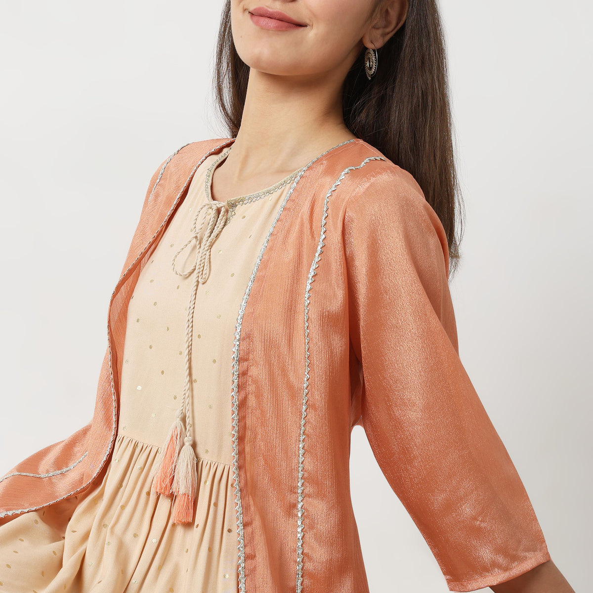 Flare Fit Embellished Kurta