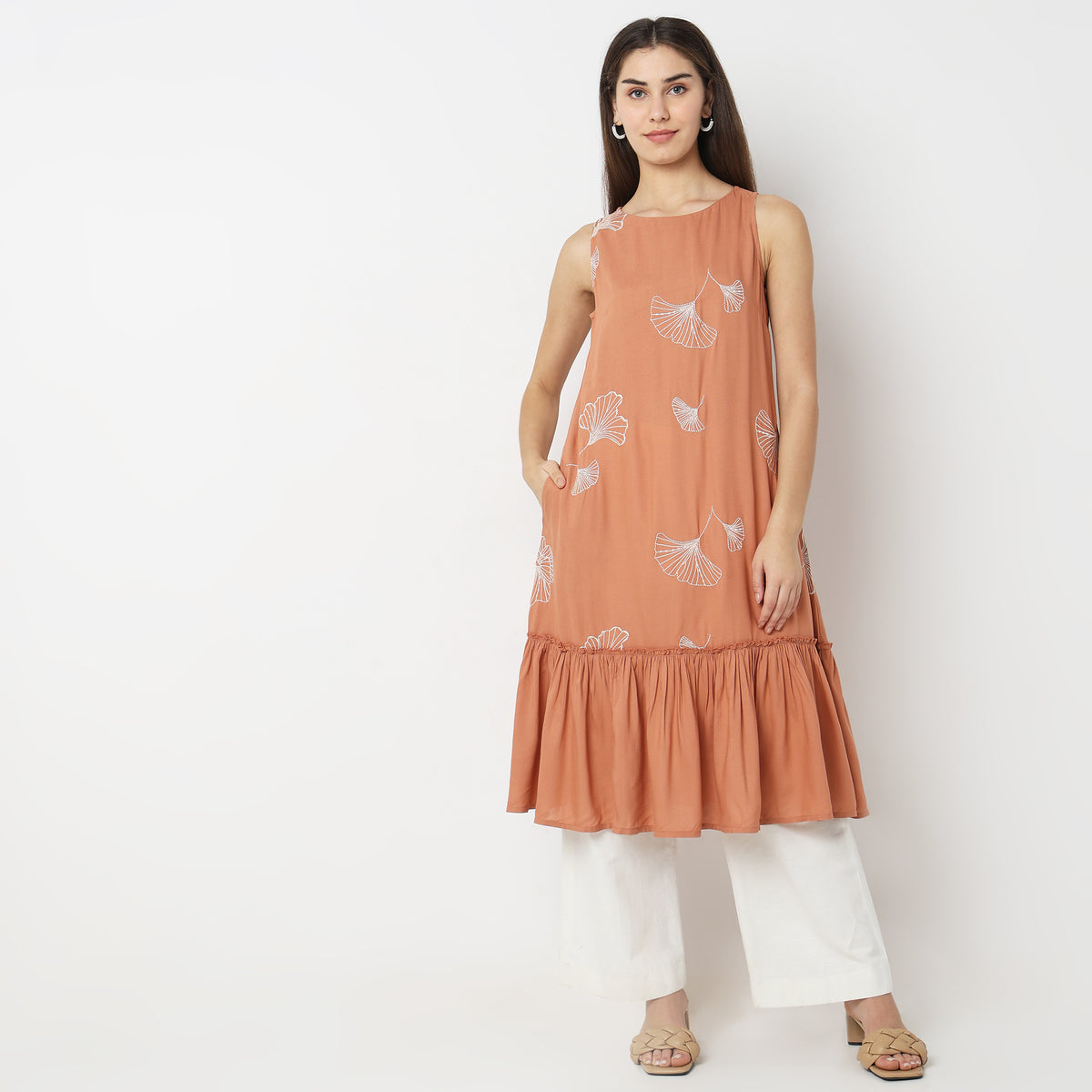 Flare Fit Printed Kurta