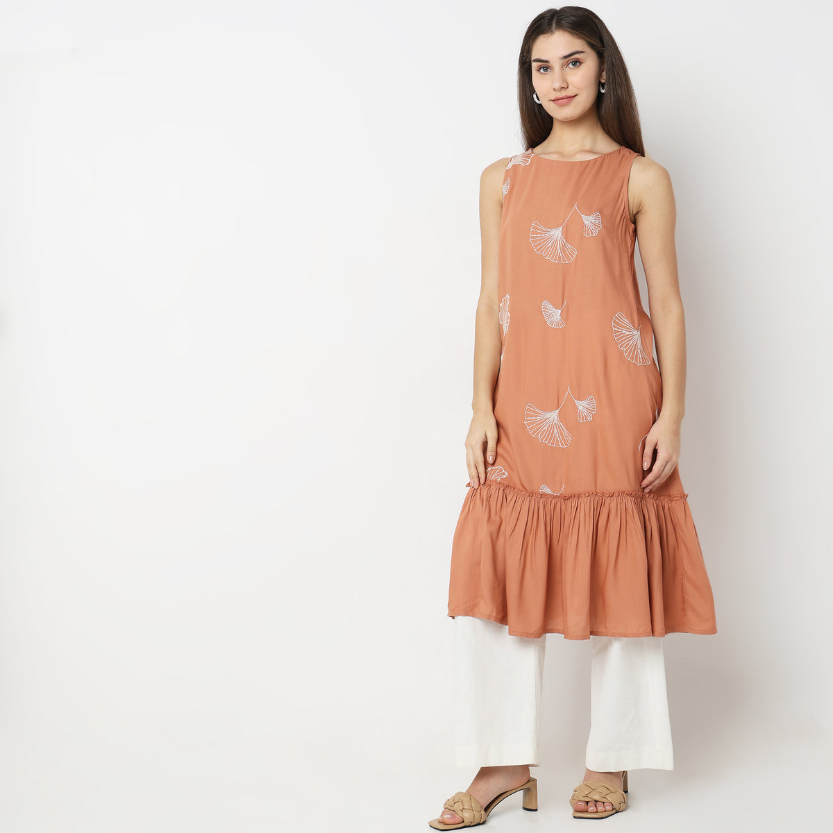 Flare Fit Printed Kurta