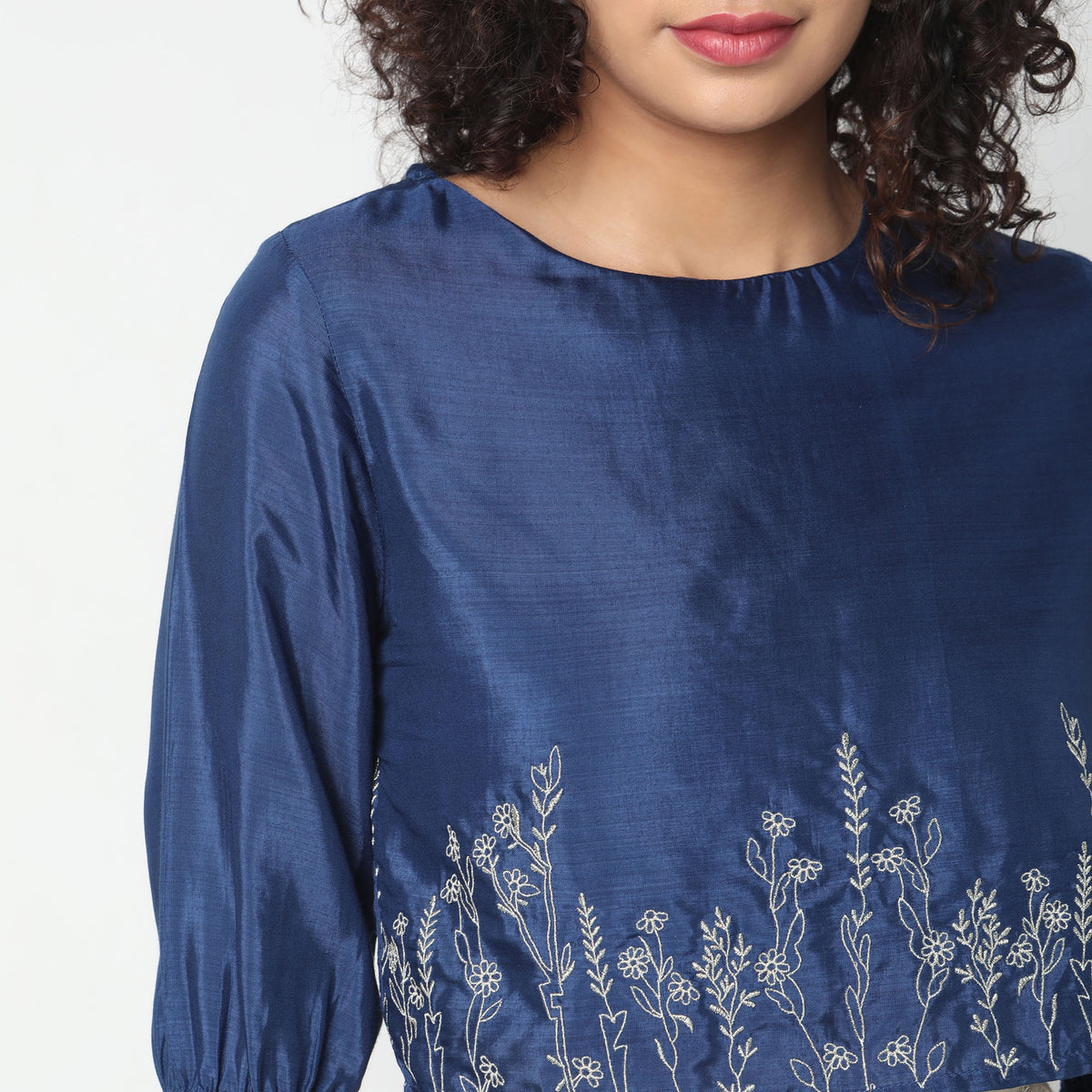 Regular Fit Embroidered Top