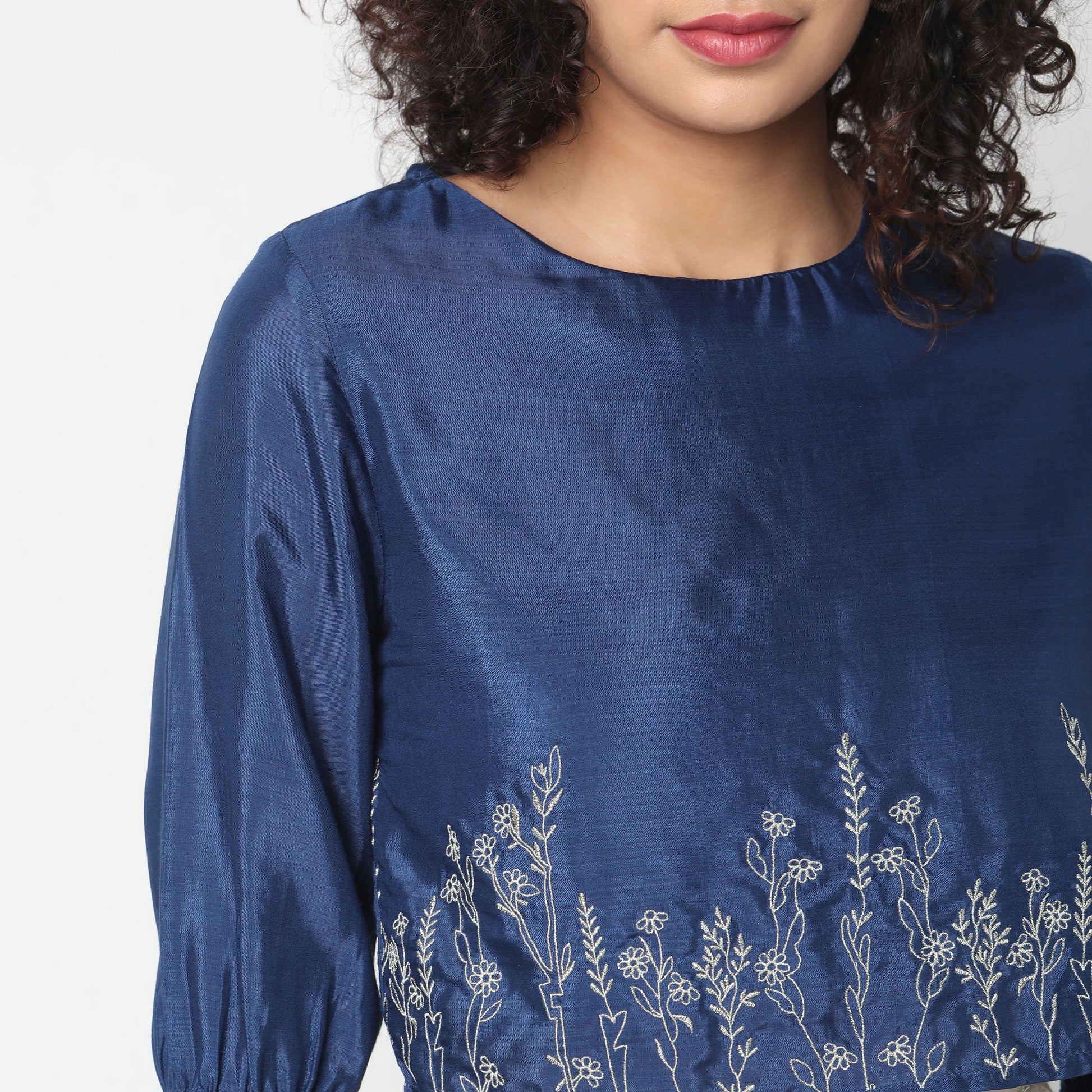 Regular Fit Embroidered Top