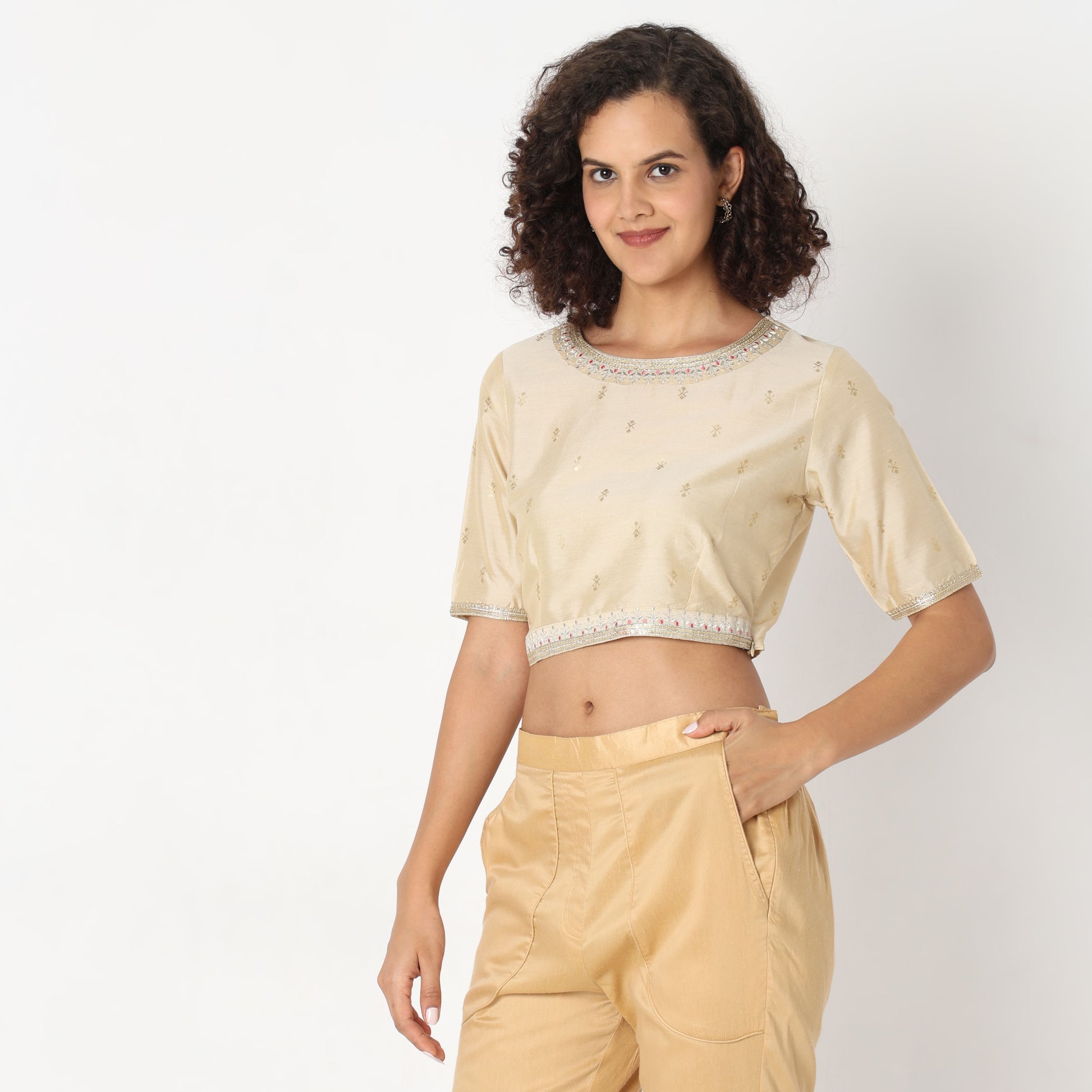 Regular Fit Embroidered Top