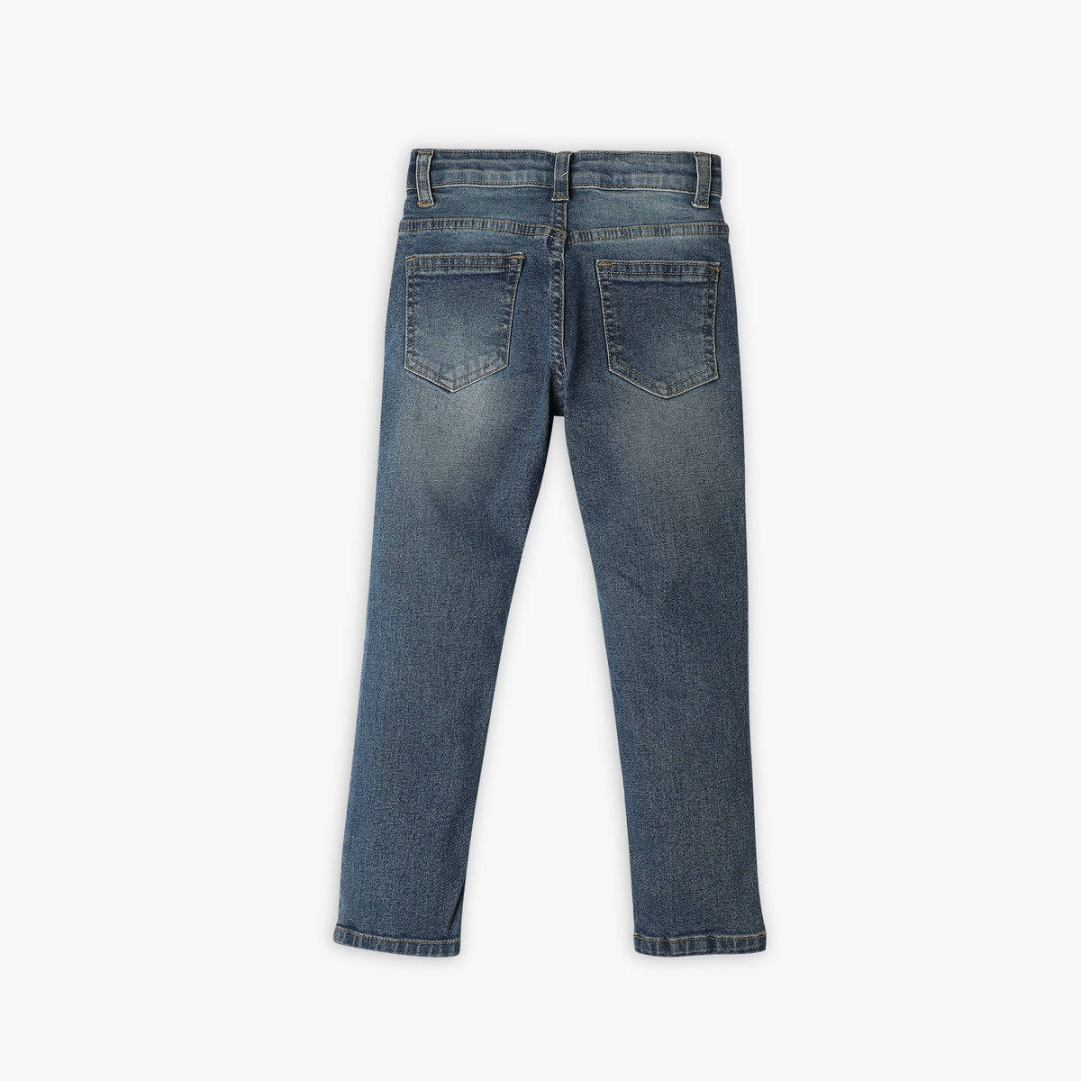 Boys Regular Fit Solid Mid Rise Jeans