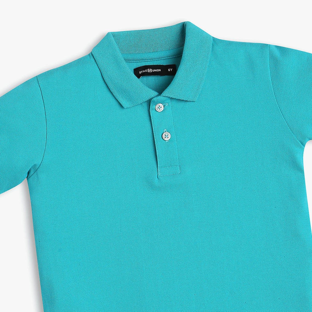 Boy's Regular Fit Solid Polo T-Shirt