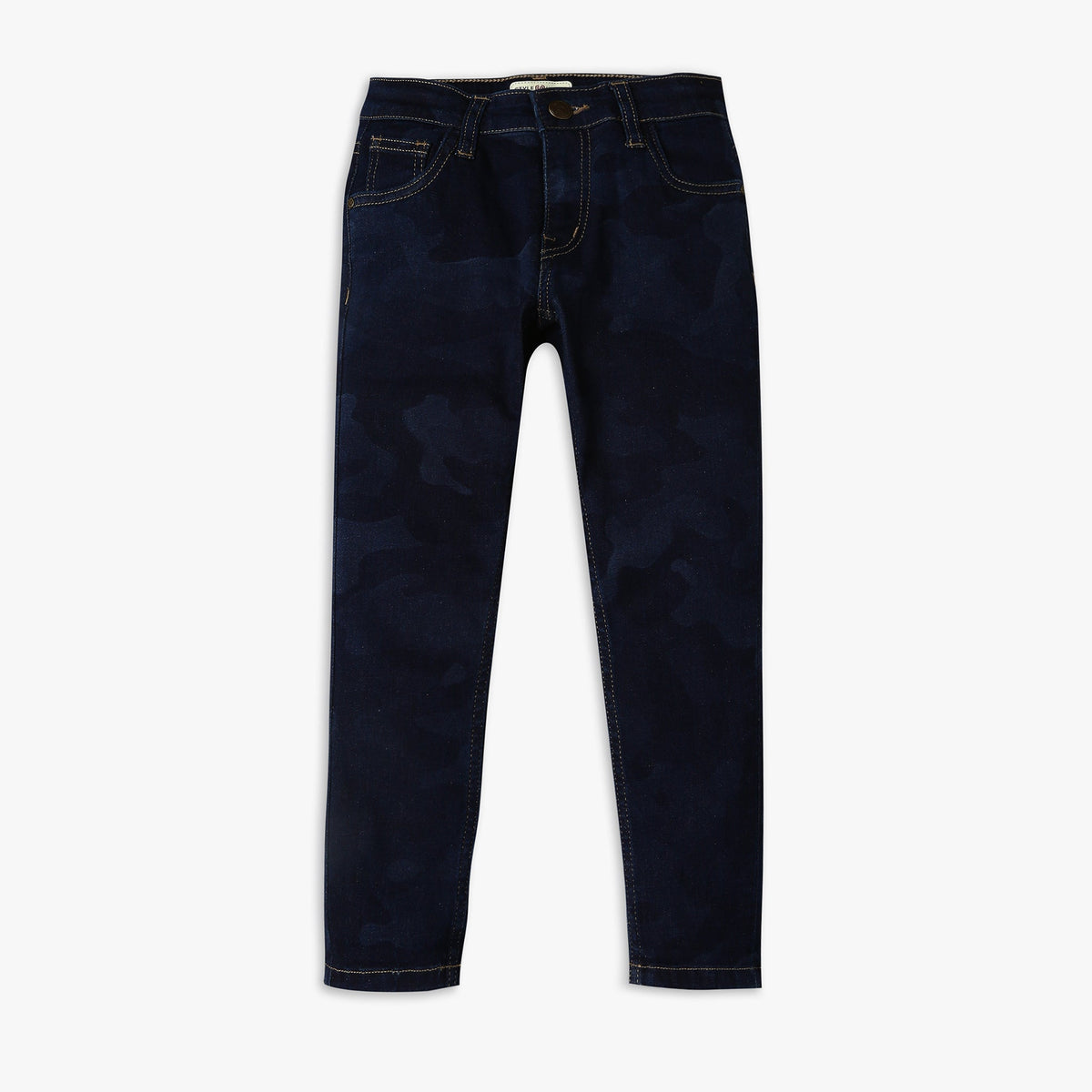 Boys Regular Fit Solid Mid Rise Jeans