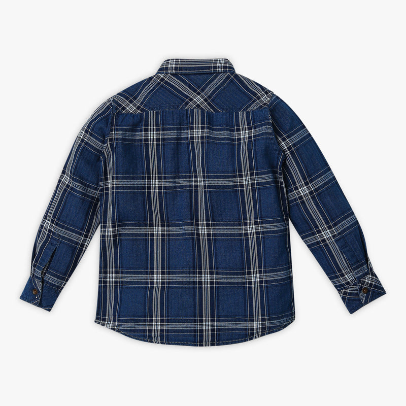 Boy's Regular Fit Checkered Shirt