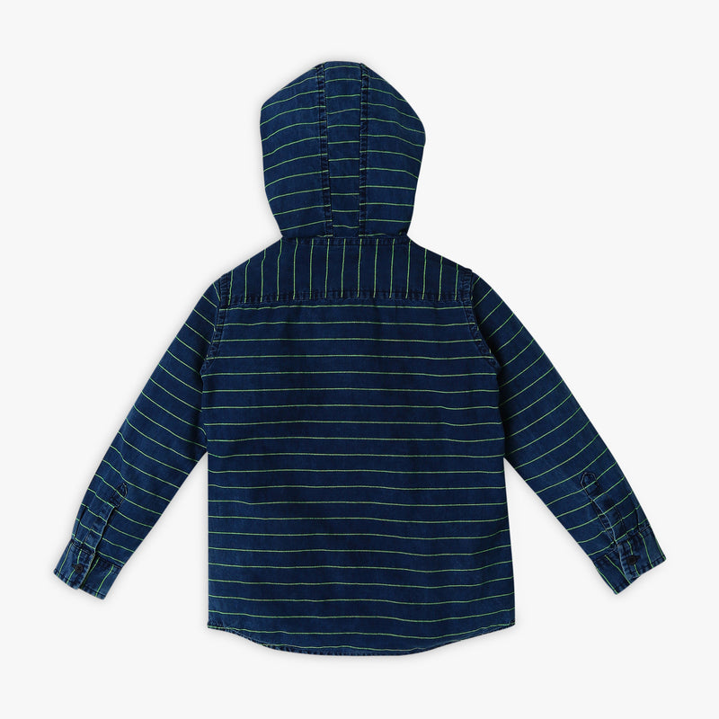 Boy's Regular Fit Striped Shirt