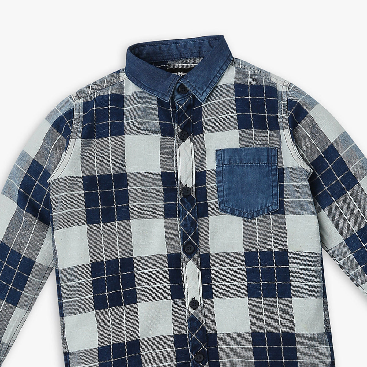 Boy's Regular Fit Checkered Shirt