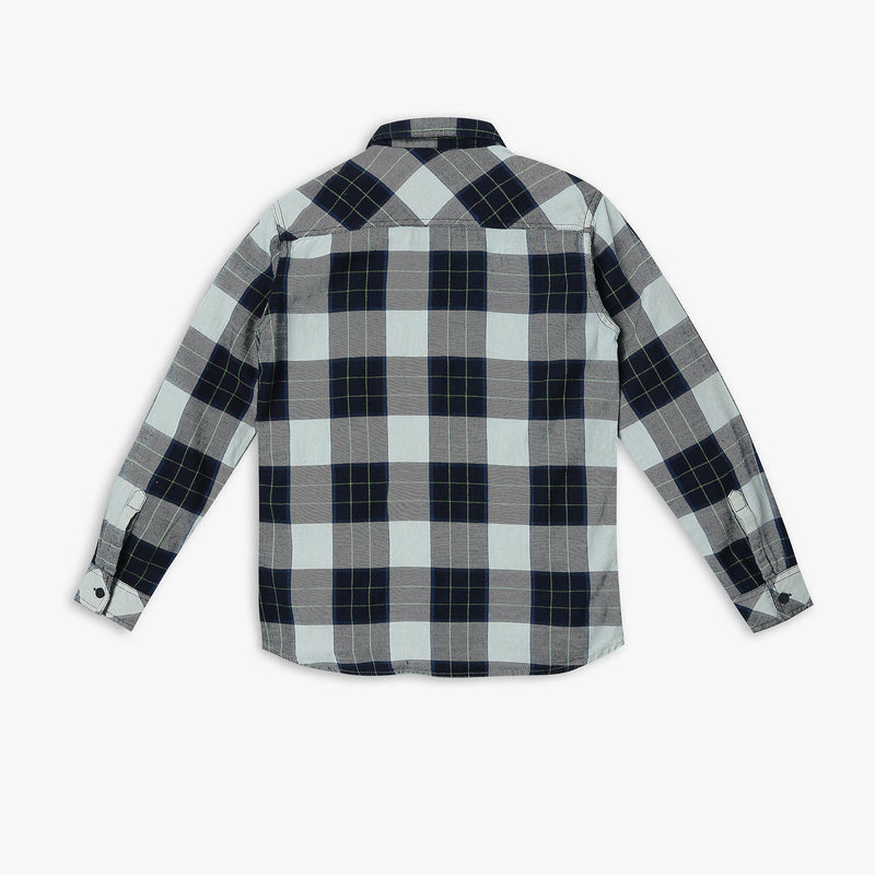 Boy's Regular Fit Checkered Shirt