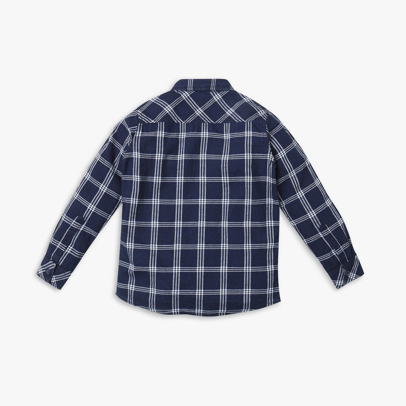 Boys Regular Fit Checkered Shirt