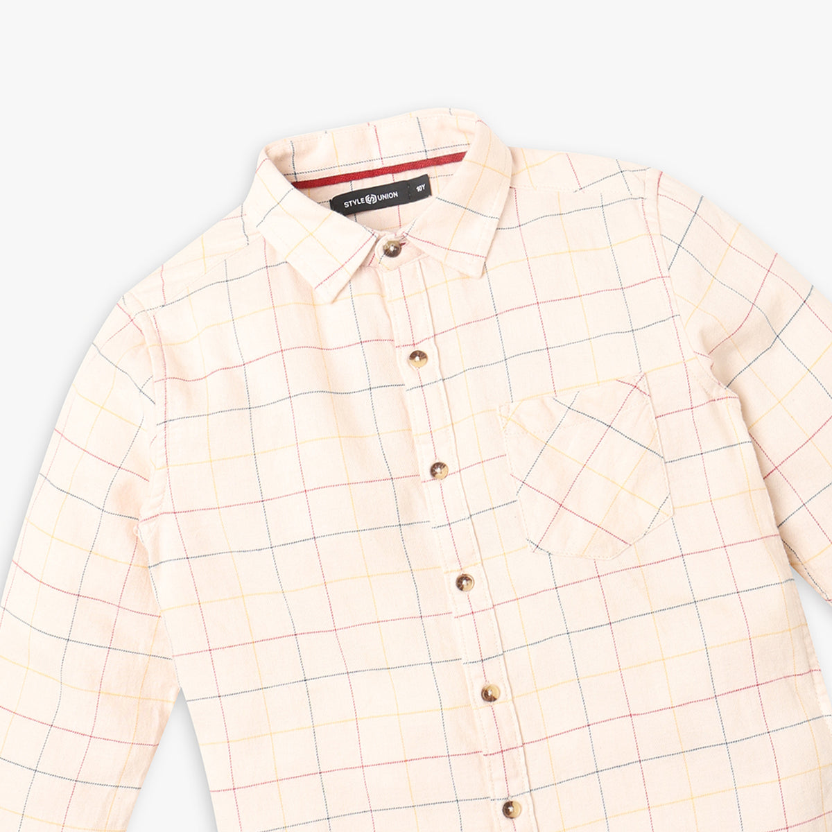 Boys Regular Fit Checkered Shirt