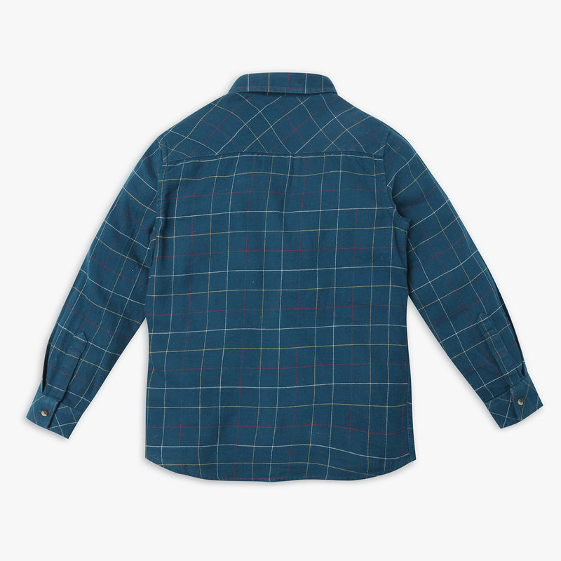 Boys Regular Fit Checkered Shirt