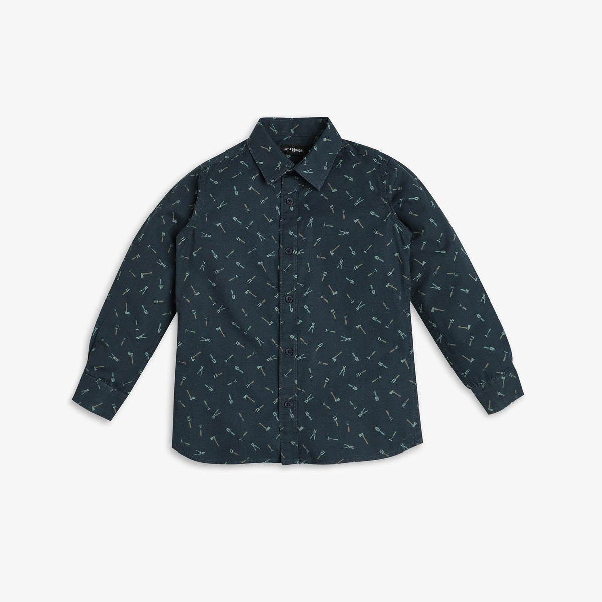 Boys Regular Fit Printed Shirt