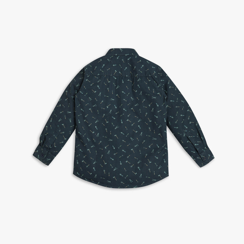 Boys Regular Fit Printed Shirt