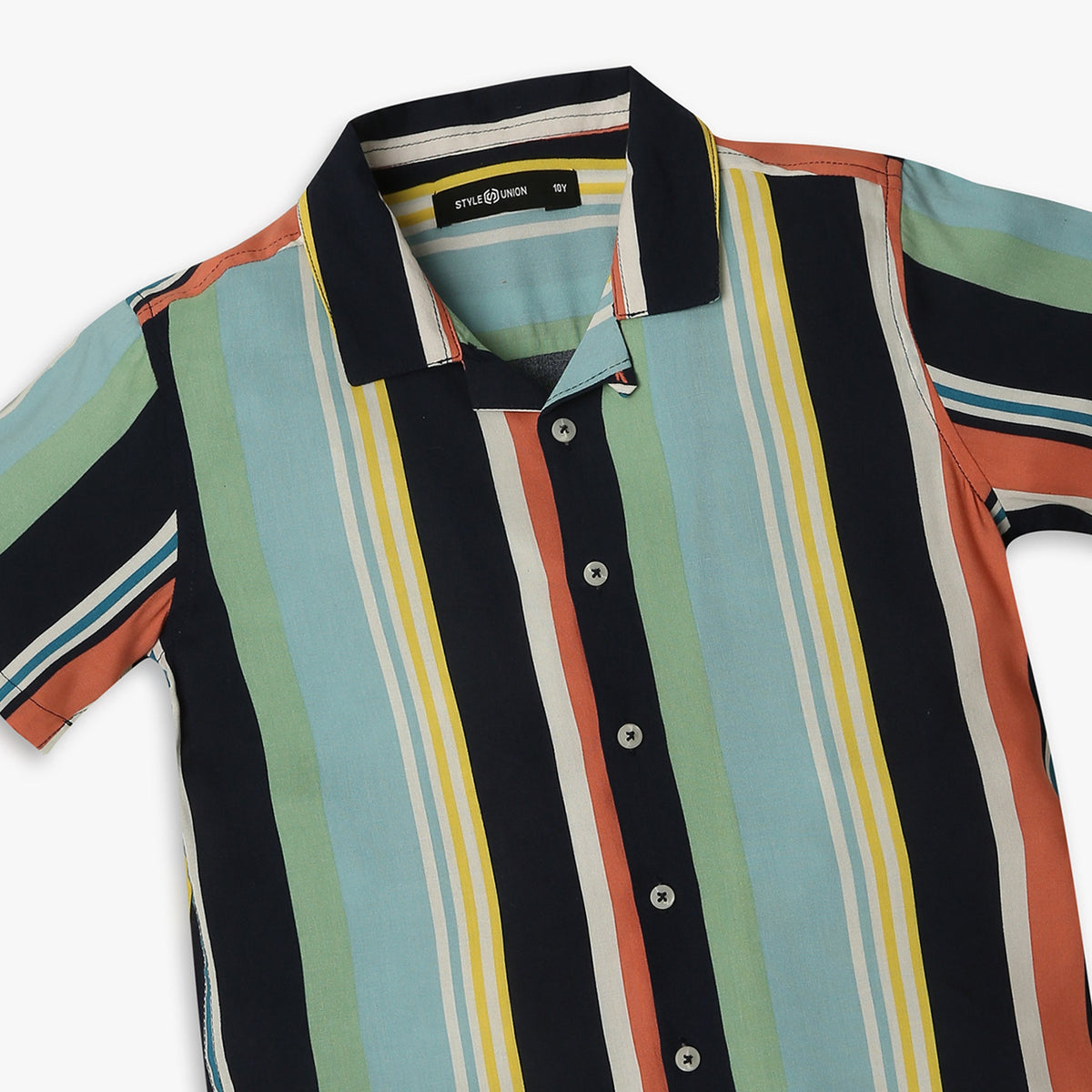 Boy's Regular Fit Striped Shirt