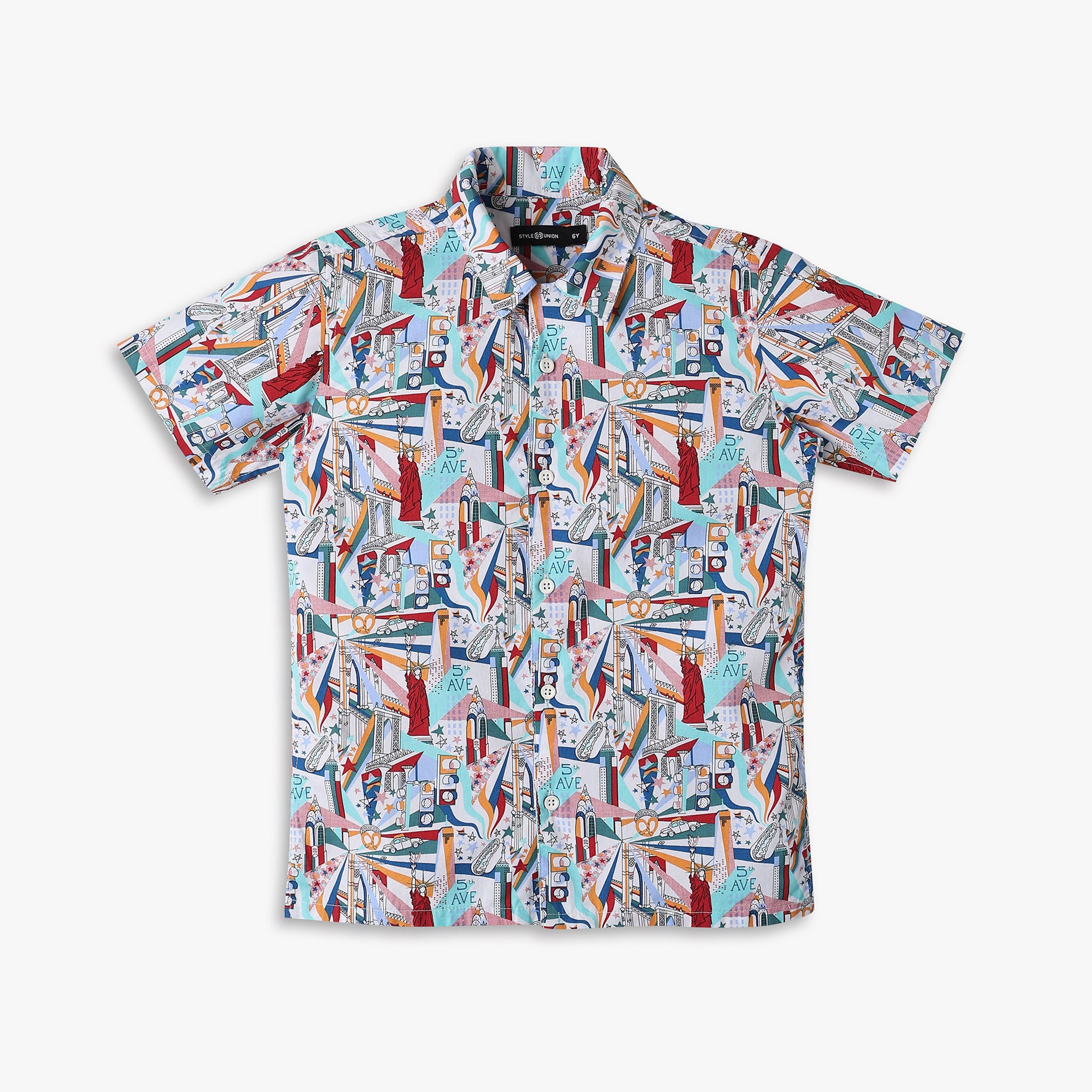 Boys Regular Fit Printed Shirt