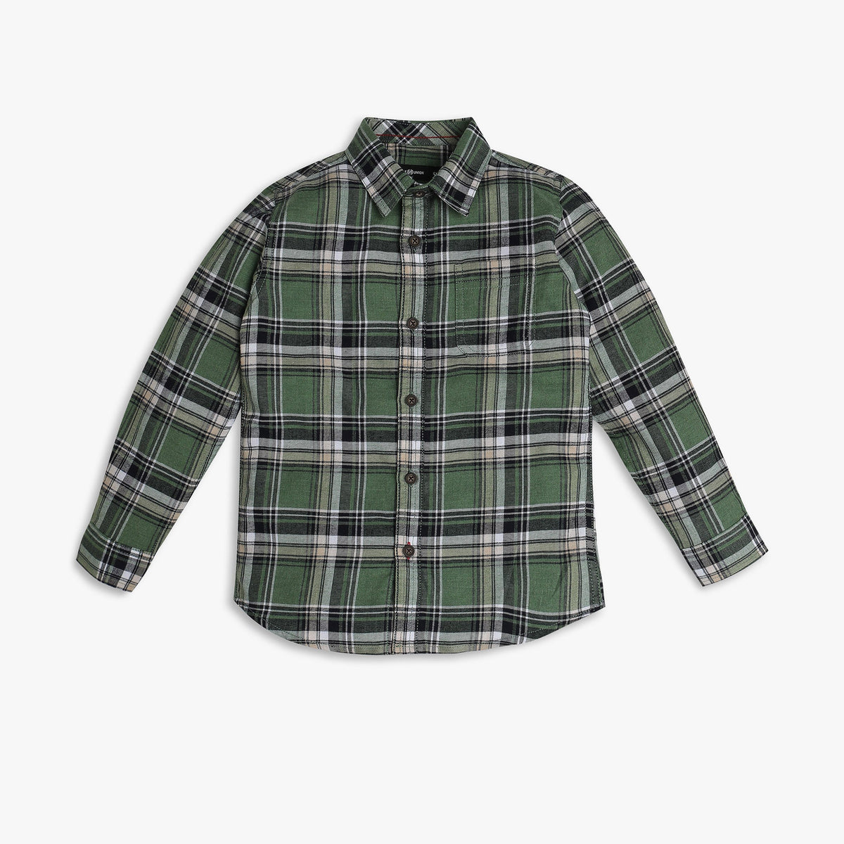 Boys Regular Fit Checkered Shirt