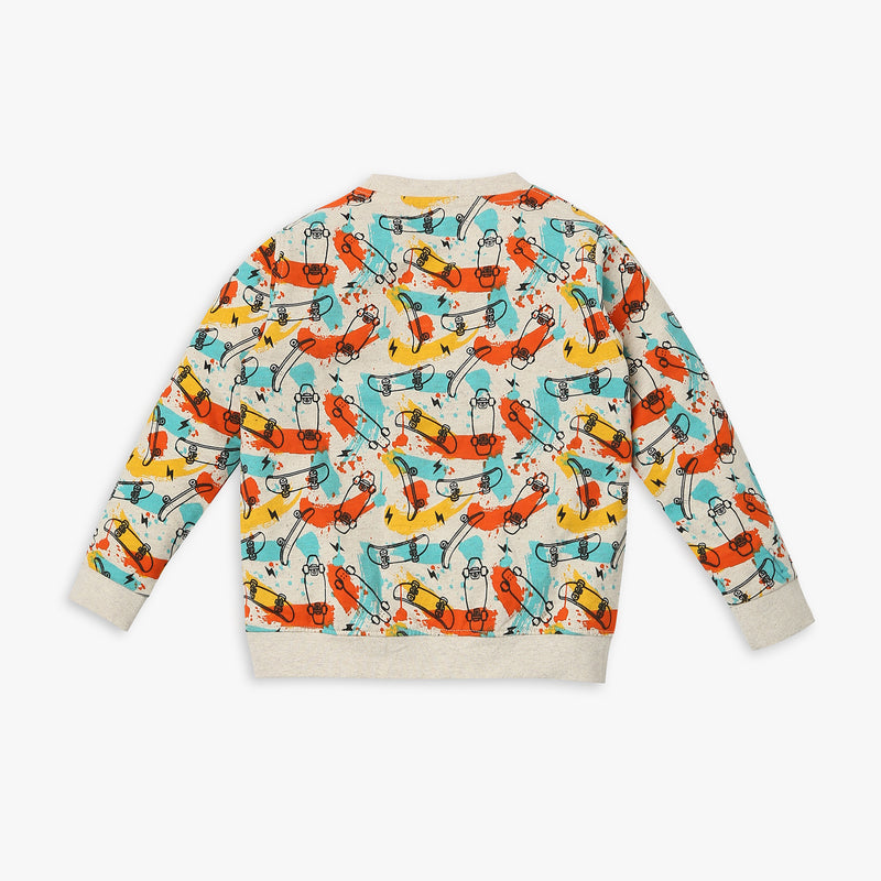 Boy's Regular Fit Printed Sweat Tees