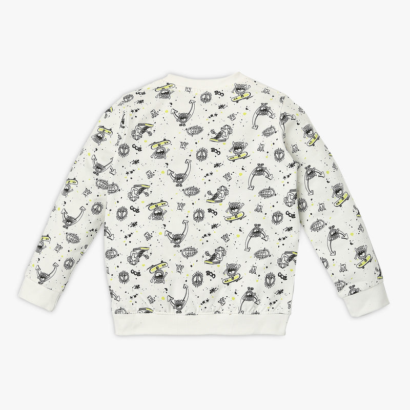 Boy's Regular Fit Printed Sweat Tees