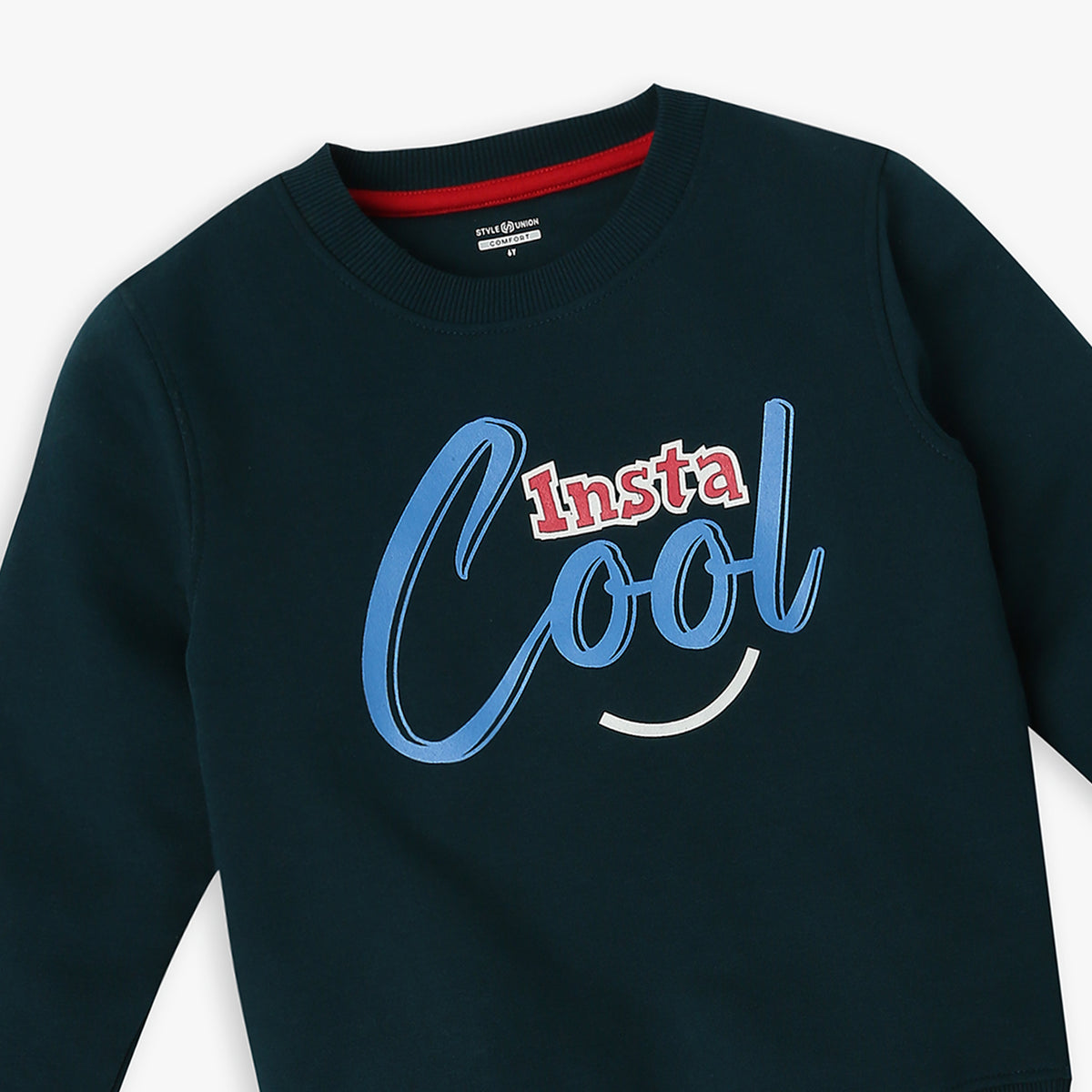 Boy's Regular Fit Graphic Sweat Tees