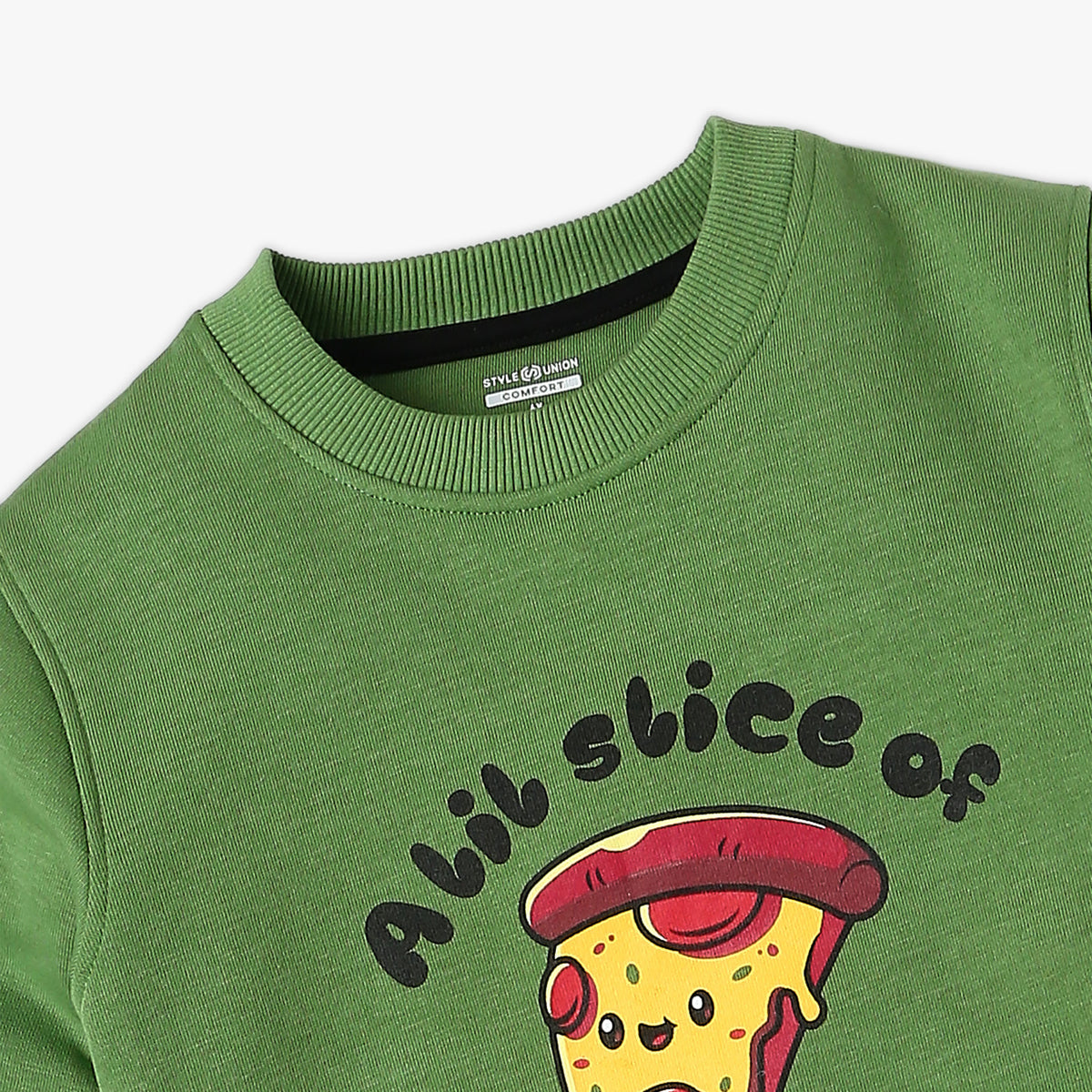 Boy's Regular Fit Printed Sweat Tees