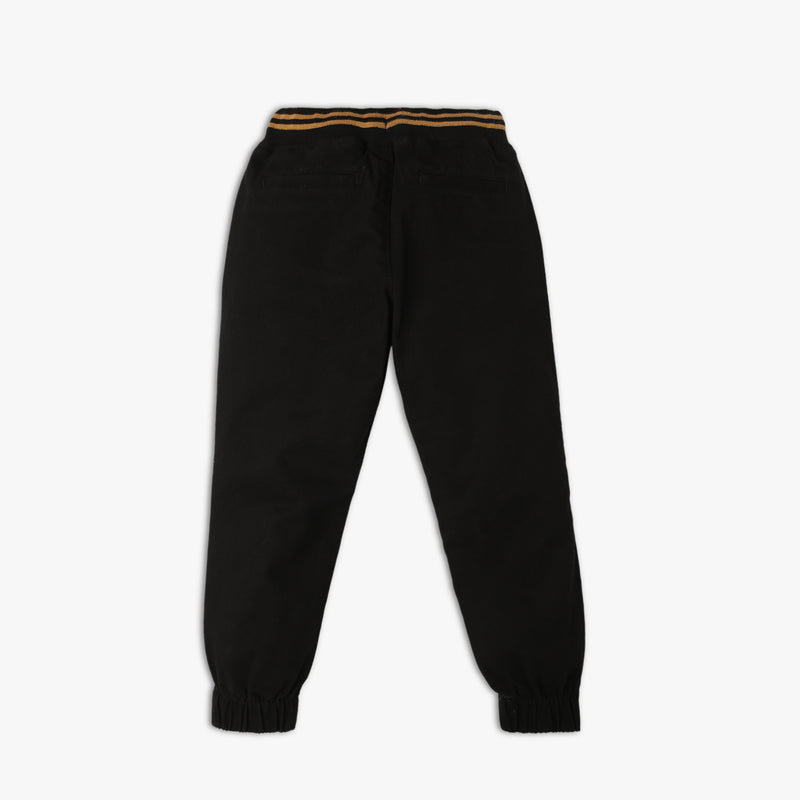 Boy's Regular Fit Solid Mid Rise Joggers