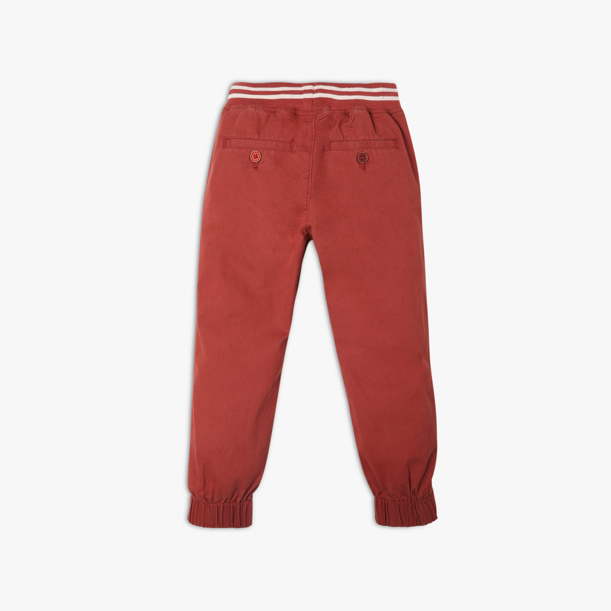 Boy's Regular Fit Solid Mid Rise Joggers