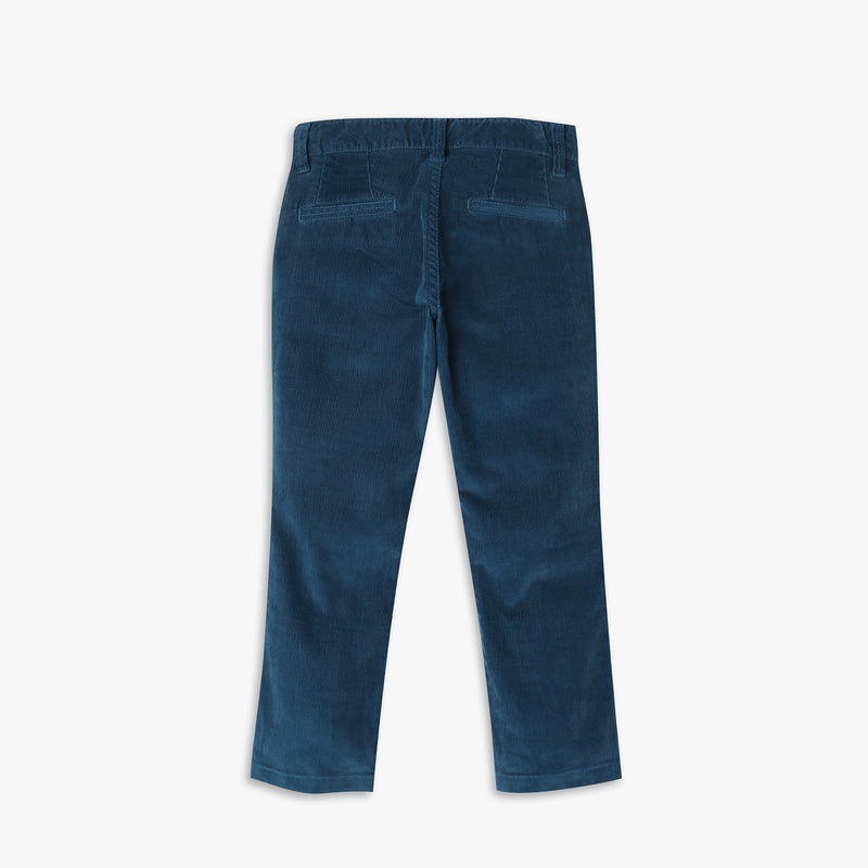 Boys Regular Fit Solid Mid Rise Trousers