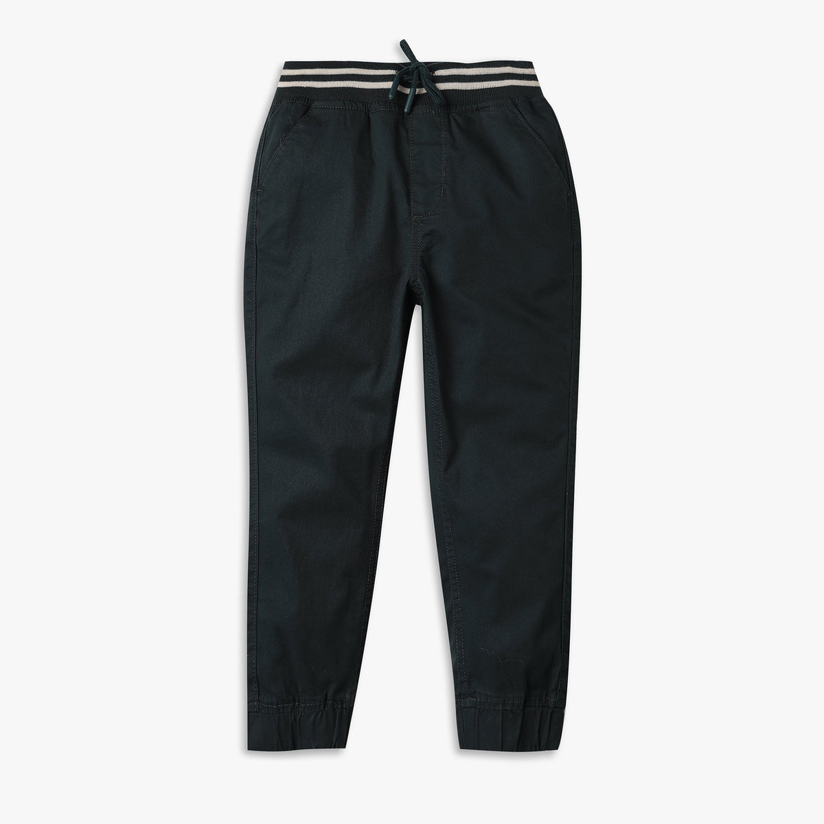 Boys Regular Fit Solid Mid Rise Joggers