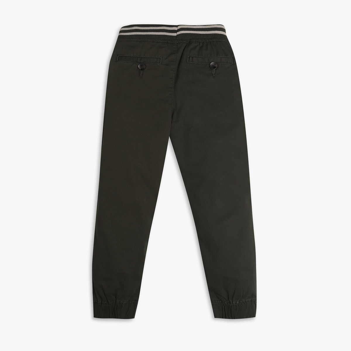 Boys Regular Fit Solid Mid Rise Joggers