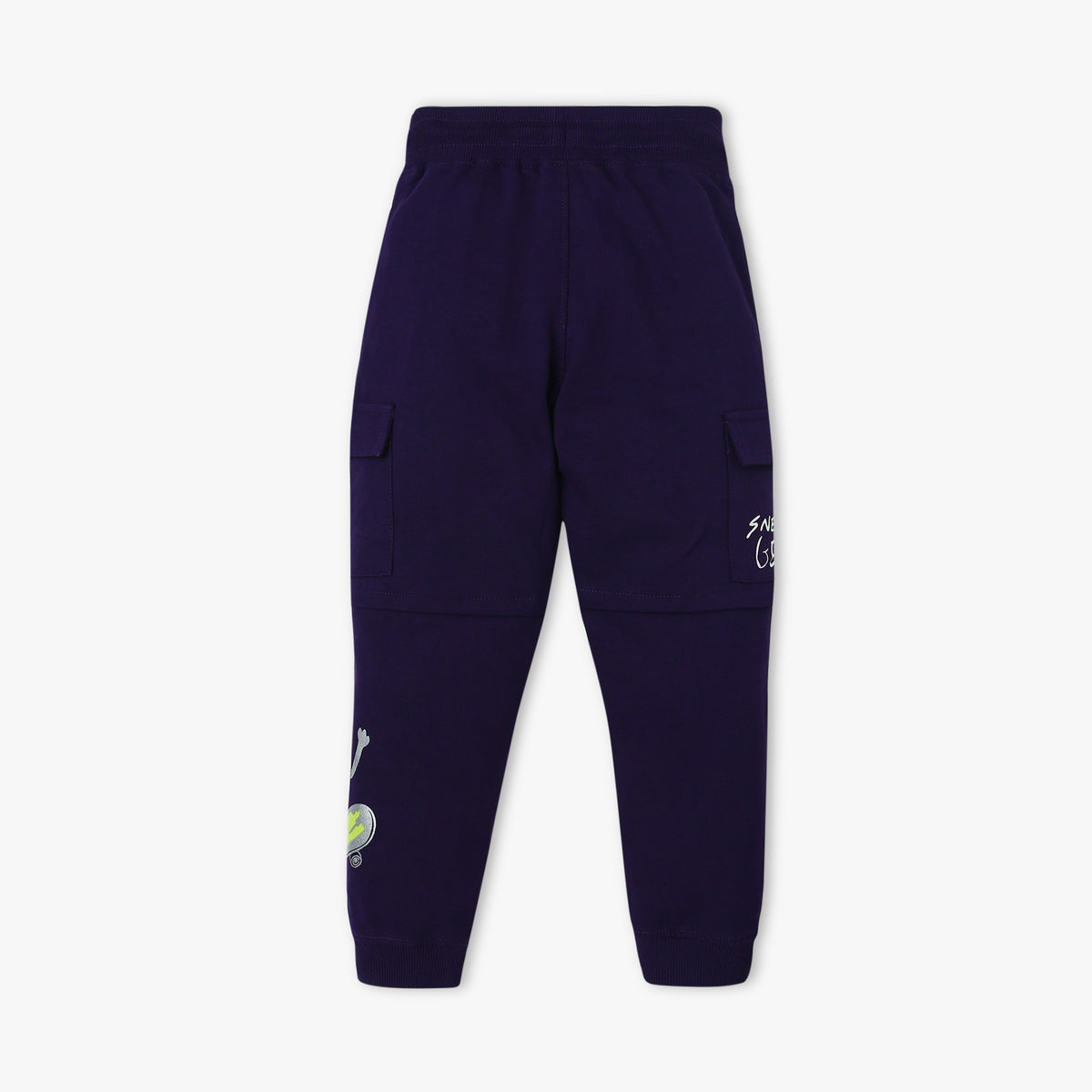 Boy's Regular Fit Solid Mid Rise Trackpants