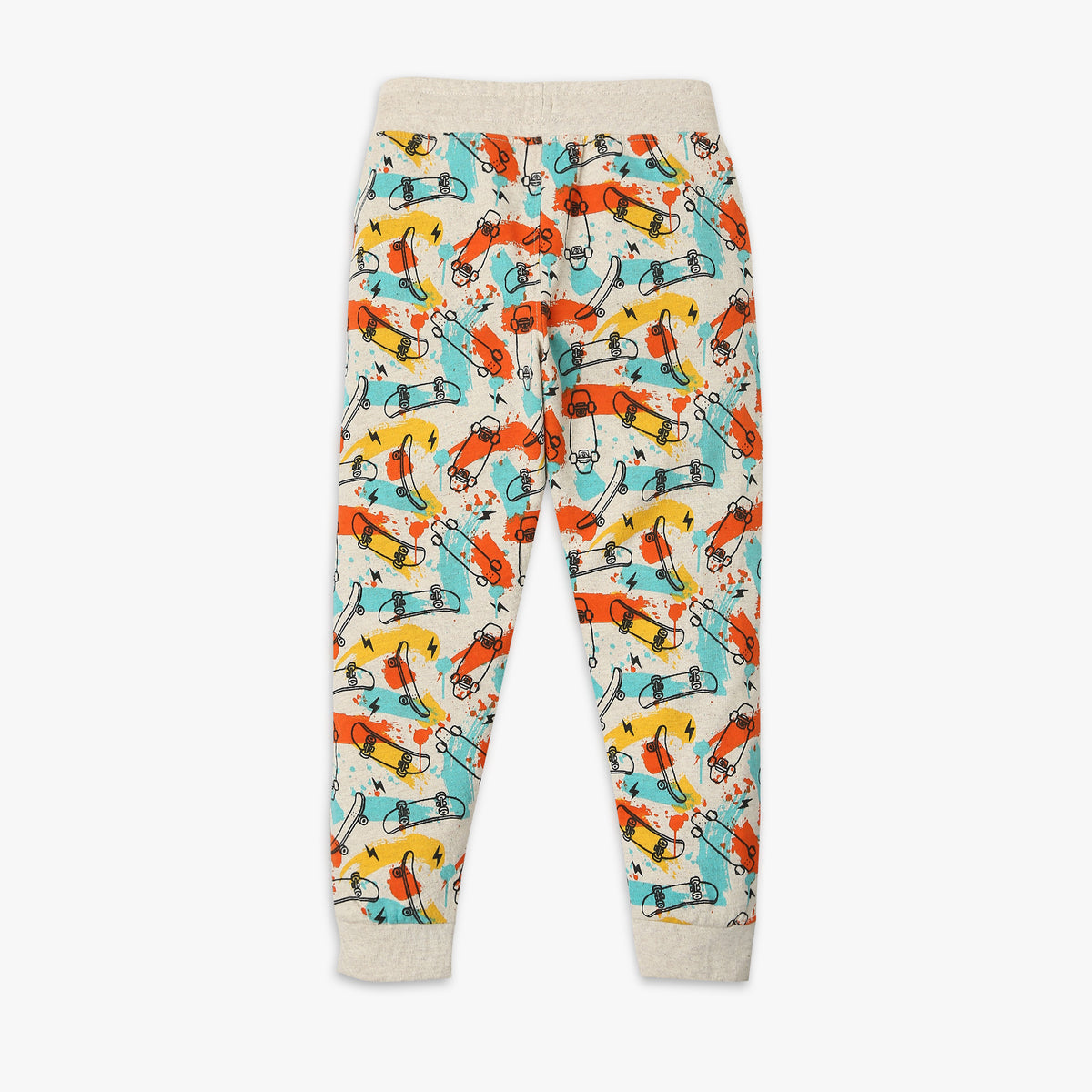 Boy's Regular Fit Printed Mid Rise Joggers