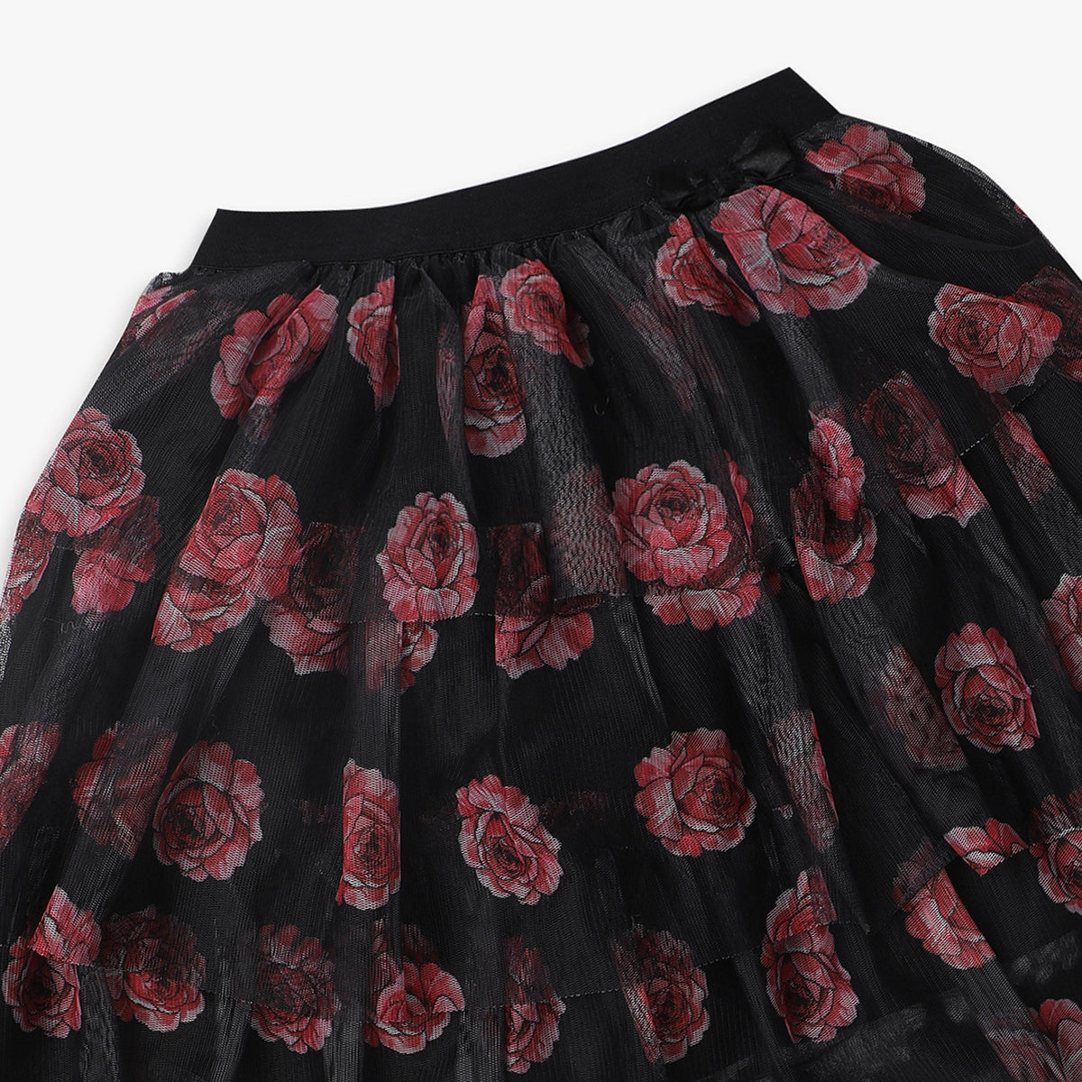 Girl's Regular Fit Printed Mid Rise Skirts