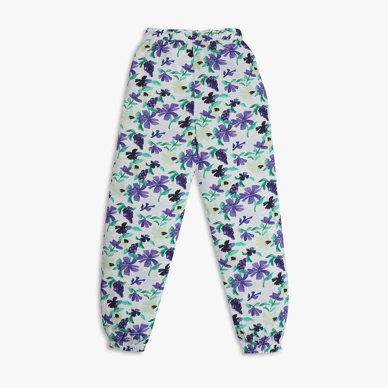 Girls Regular Fit Printed Mid Rise Joggers