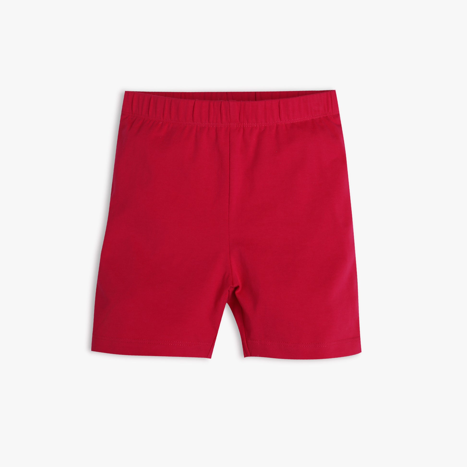 Girls Regular Fit Solid Mid Rise Shorts