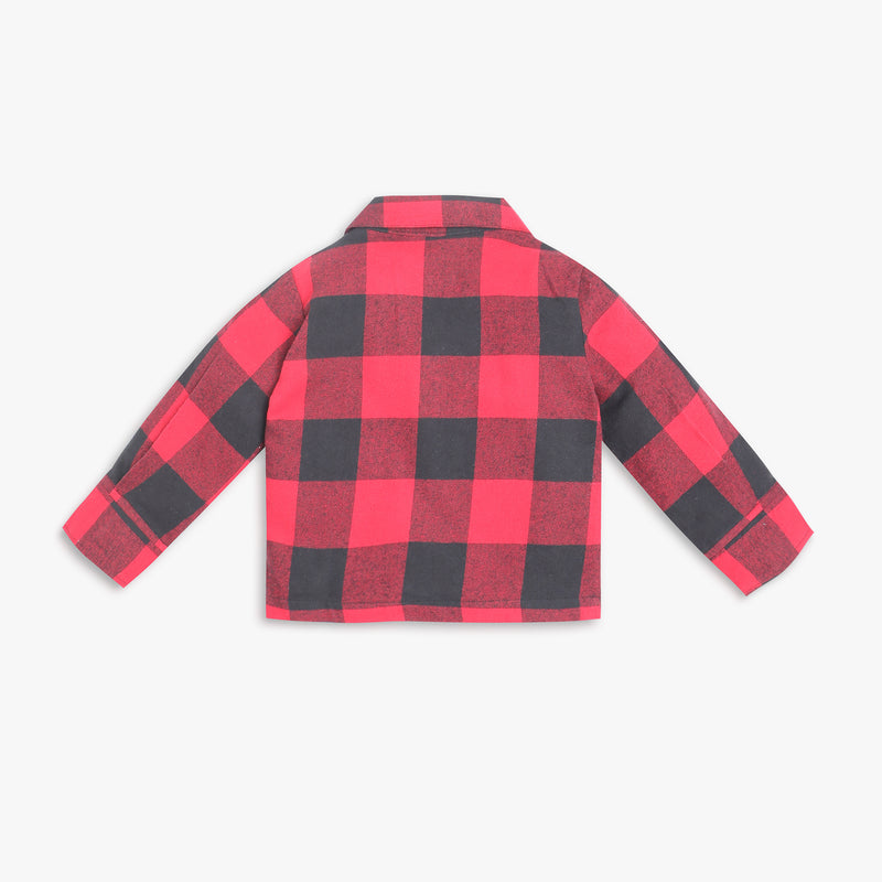 Girls Regular Fit Checkered Top