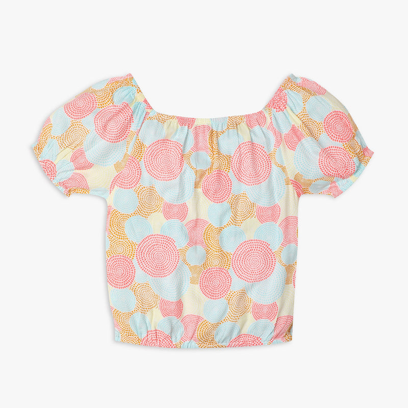 Girl's Regular Fit Printed Top