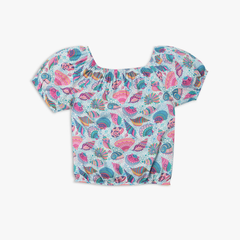 Girls Regular Fit Printed Core Top