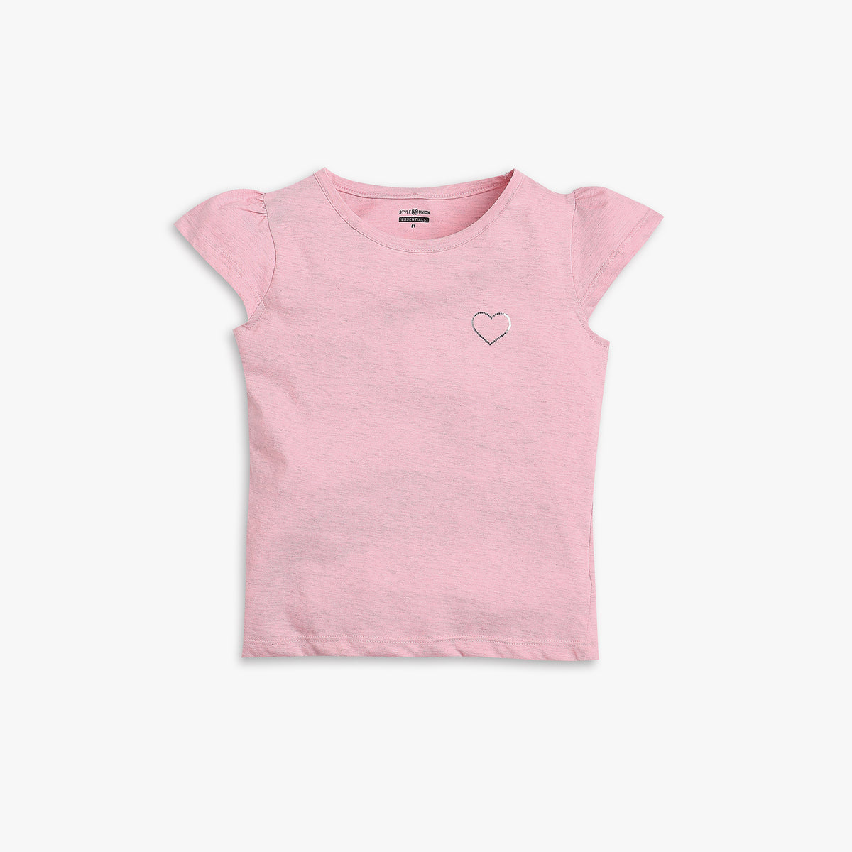 Girls Regular Fit Solid T-Shirt