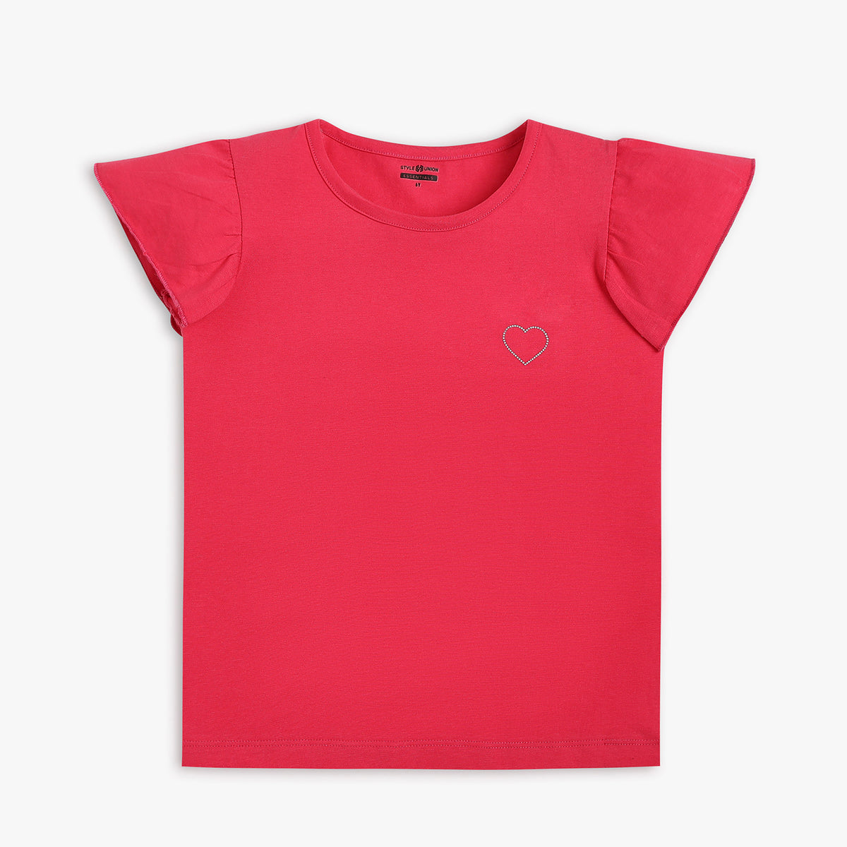 Girls Regular Fit Solid T-Shirt