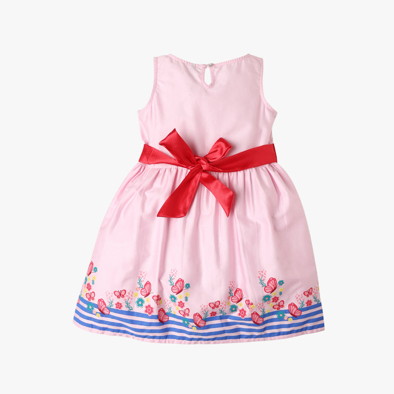 Girl's Regular Fit Printed Frock