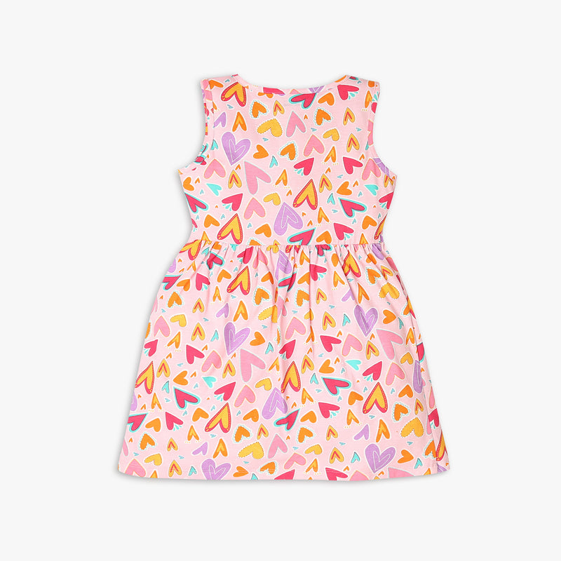 Girl's Regular Fit Printed Frock