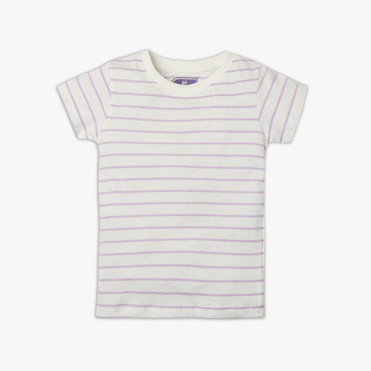 Girl's Regular Fit Striped T-Shirt