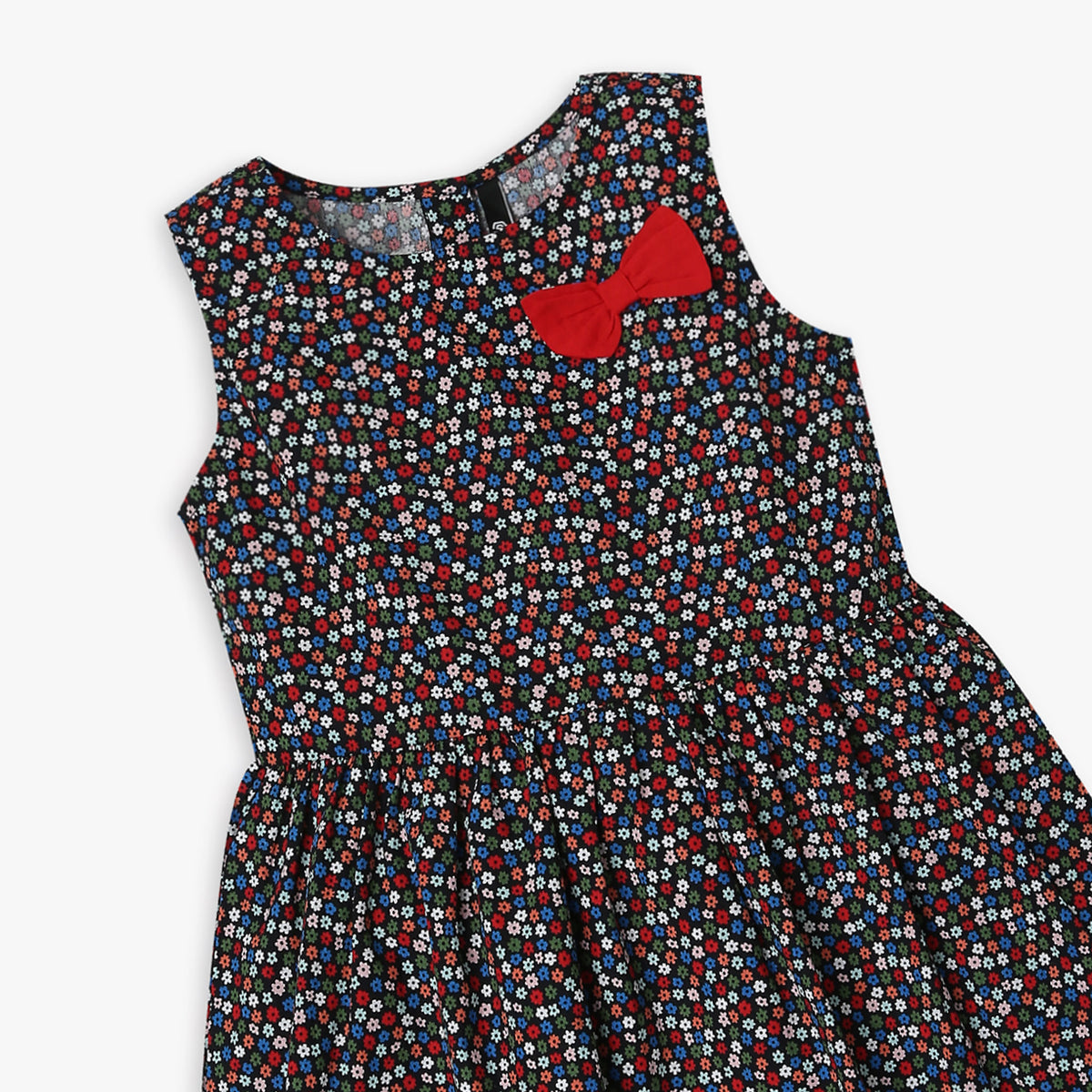 Girl's Regular Fit Printed Frock