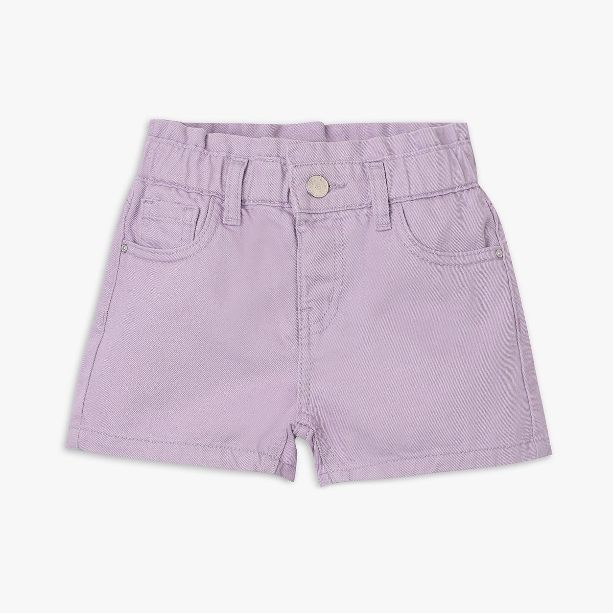 Girls Regular Fit Solid Mid Rise Shorts