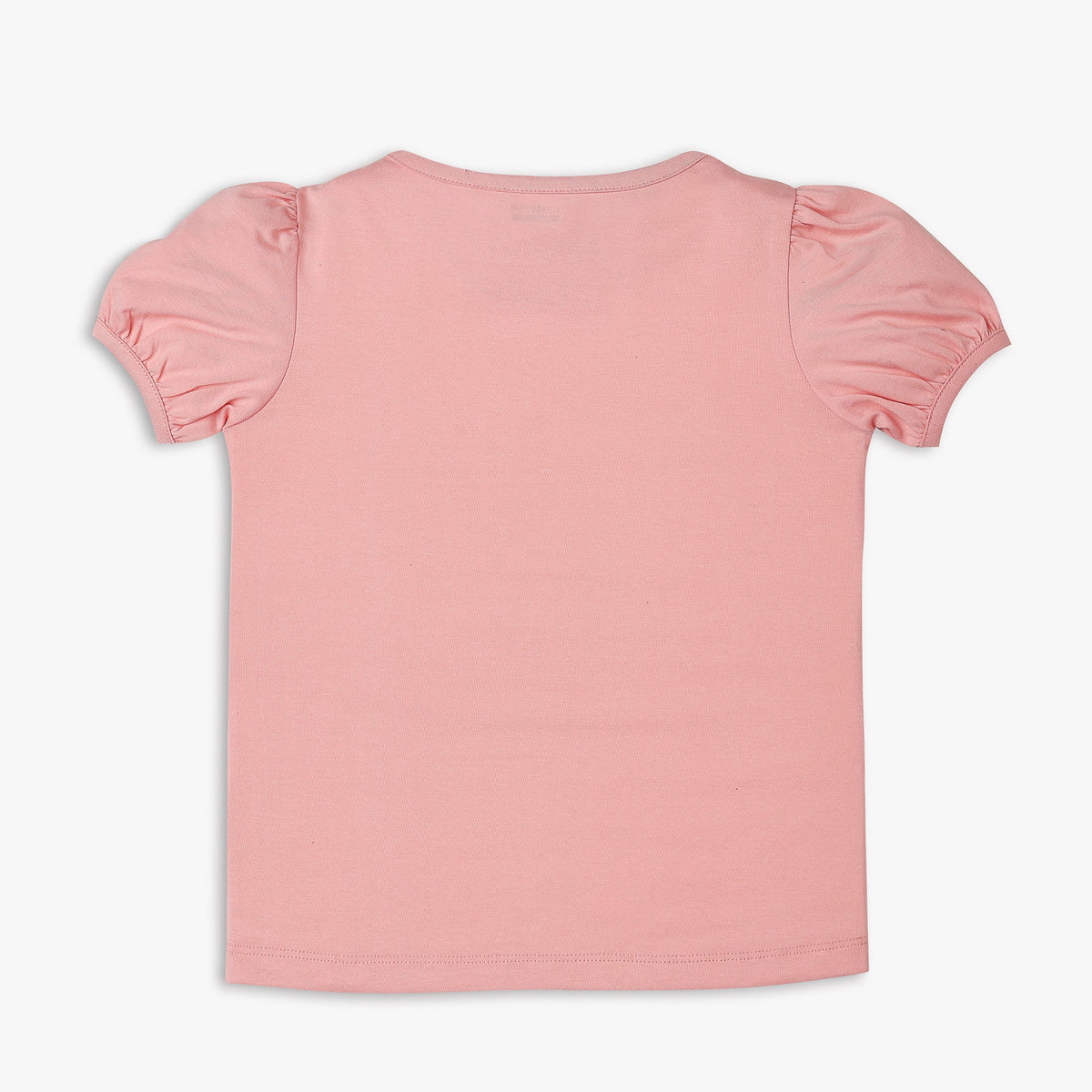 Girl Wearing Girl's Regular Fit Printed T-Shirt