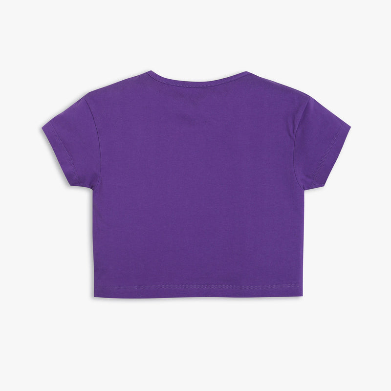 Girl Wearing Girl's Regular Fit Printed T-Shirt