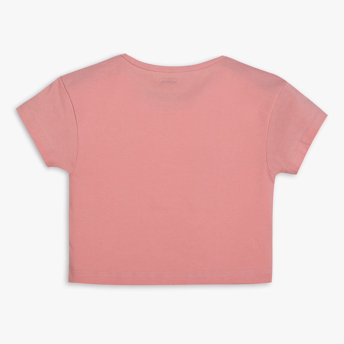 Girl Wearing Girl's Regular Fit Printed T-Shirt